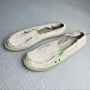 Sanuk Women's Donna Hemp Shoes Sidewalk Surfers Natural SWF 1160